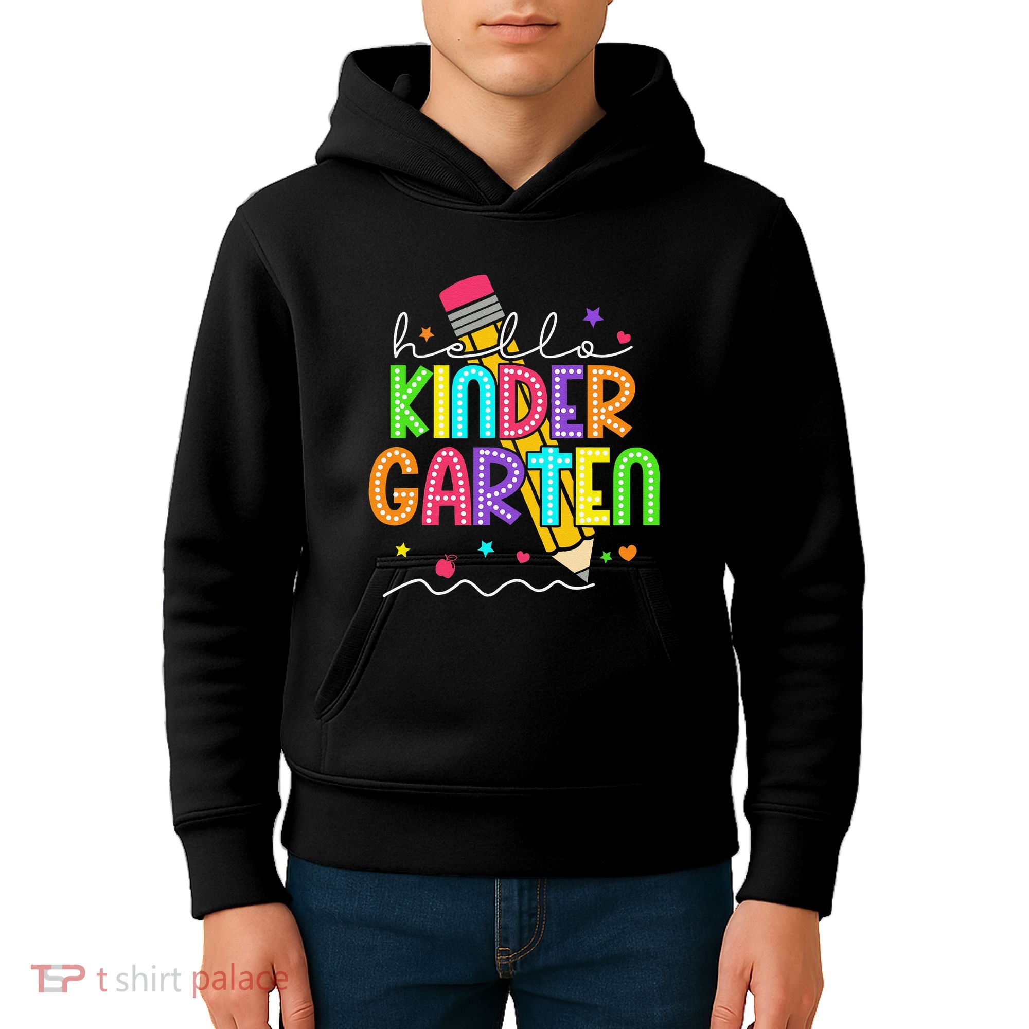 Hello Kindergarten Team Kinder Back To School Teacher Kids Hoodie