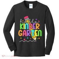 Hello Kindergarten Team Kinder Back To School Teacher Kids Long Sleeve Shirt thumb 0