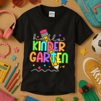 Hello Kindergarten Team Kinder Back To School Teacher Kids T-Shirt thumb 3