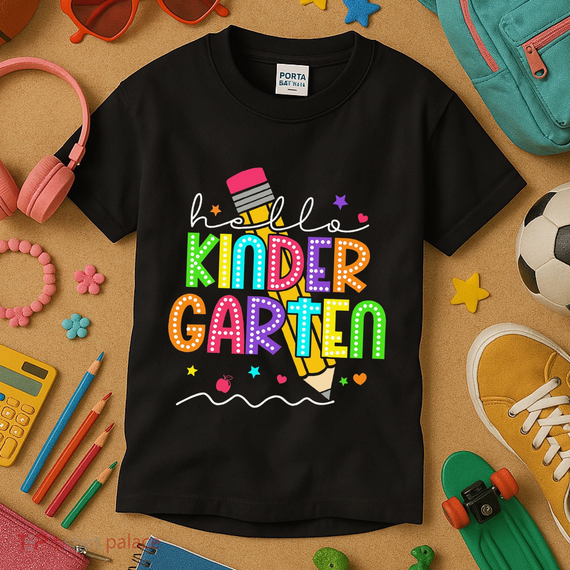 Hello Kindergarten Team Kinder Back To School Teacher Kids T-Shirt