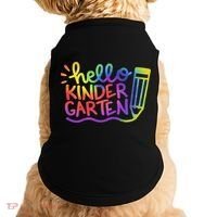 Hello Kindergarten Teacher Tie Dye Welcome Back To School Doggie Tank thumb 0