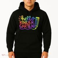 Hello Kindergarten Teacher Tie Dye Welcome Back To School Hoodie thumb 2