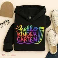 Hello Kindergarten Teacher Tie Dye Welcome Back To School Hoodie thumb 4