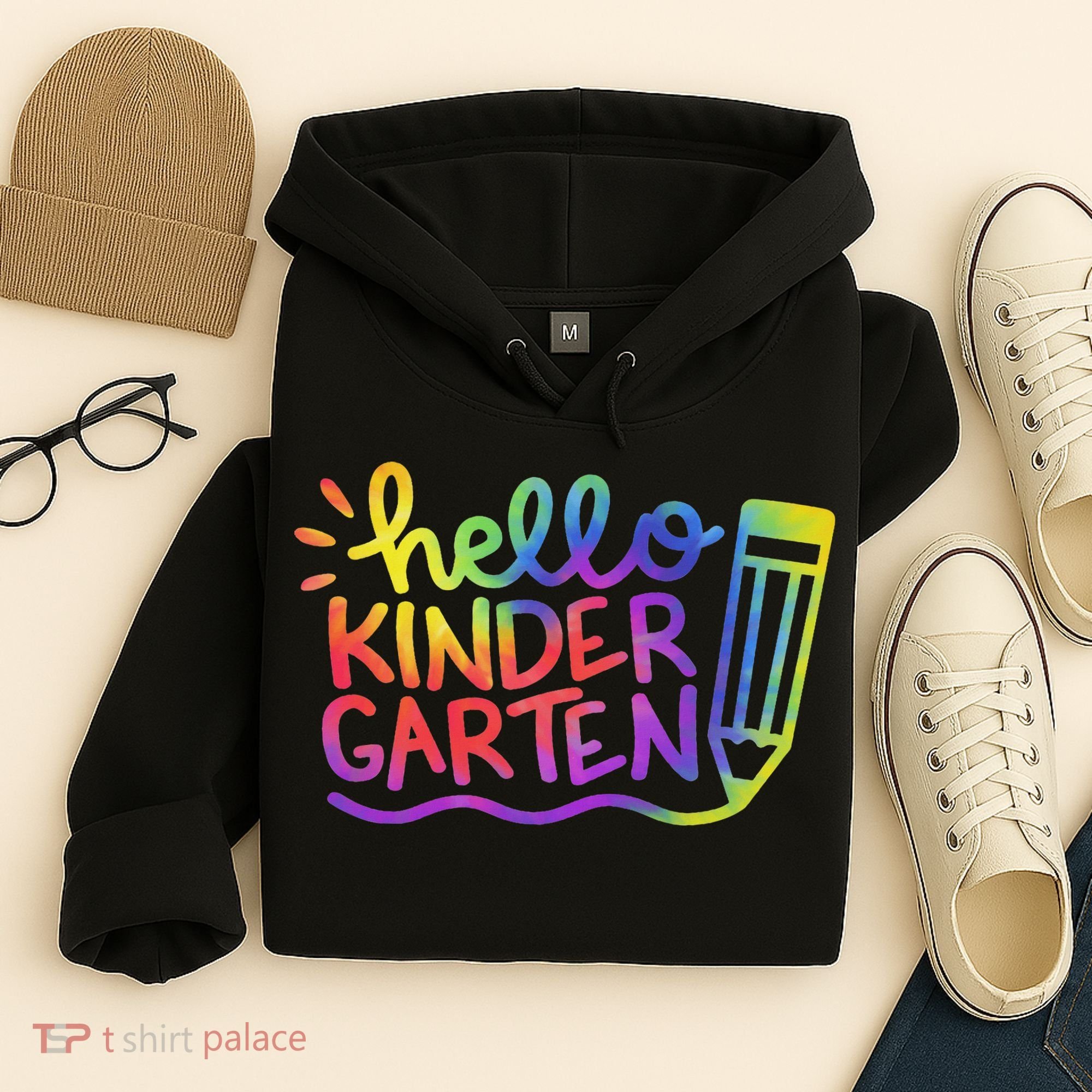 Hello Kindergarten Teacher Tie Dye Welcome Back To School Hoodie