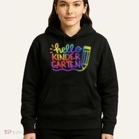 Hello Kindergarten Teacher Tie Dye Welcome Back To School Hoodie thumb 5