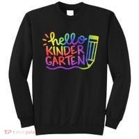 Hello Kindergarten Teacher Tie Dye Welcome Back To School Sweatshirt thumb 0