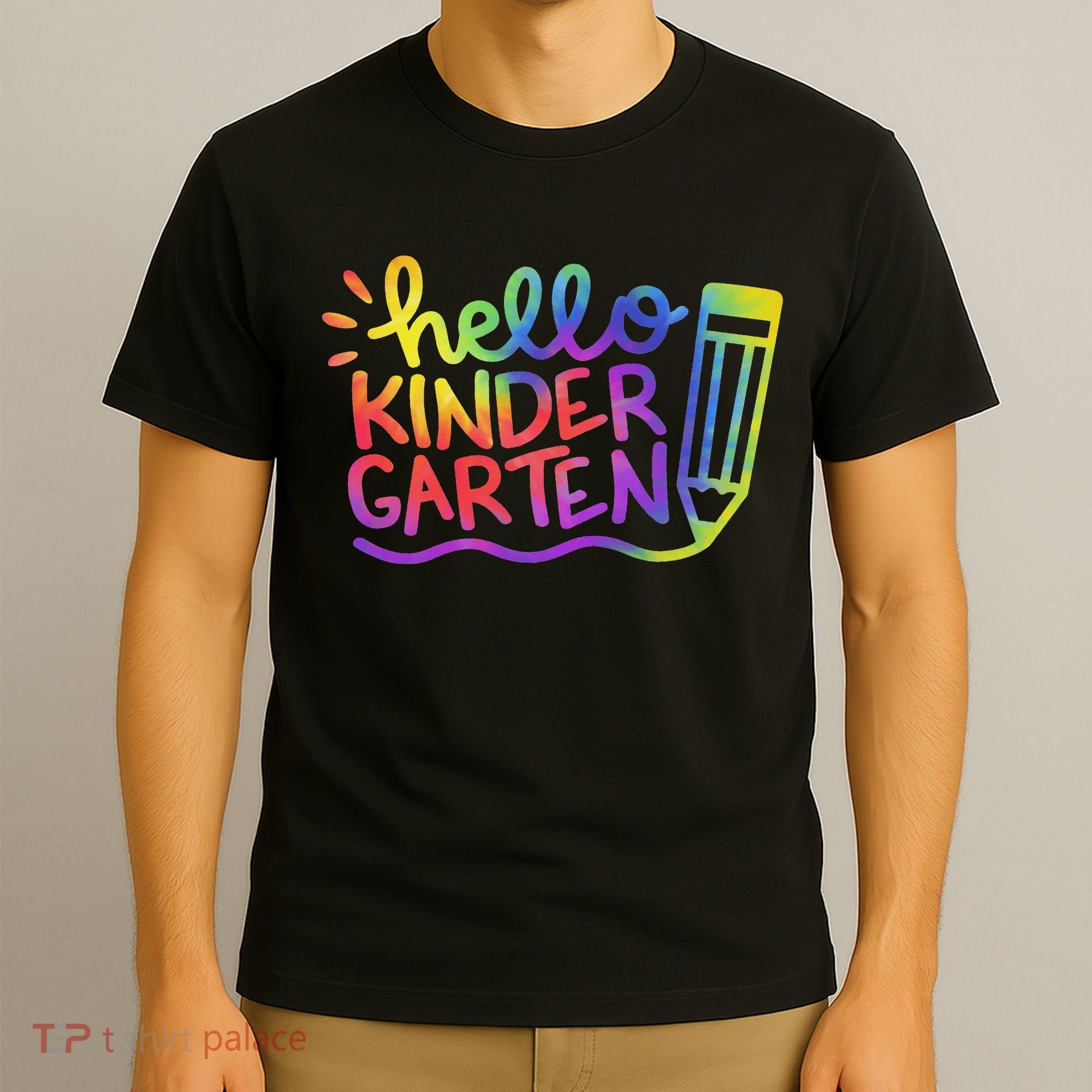 Hello Kindergarten Teacher Tie Dye Welcome Back To School T-Shirt