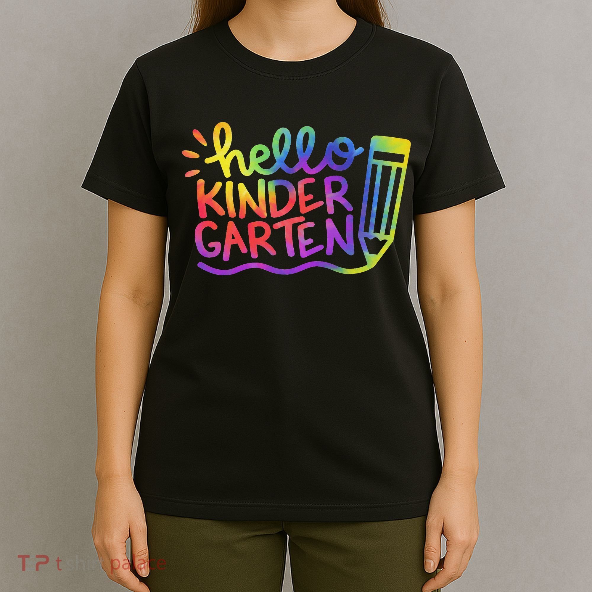 Hello Kindergarten Teacher Tie Dye Welcome Back To School T-Shirt