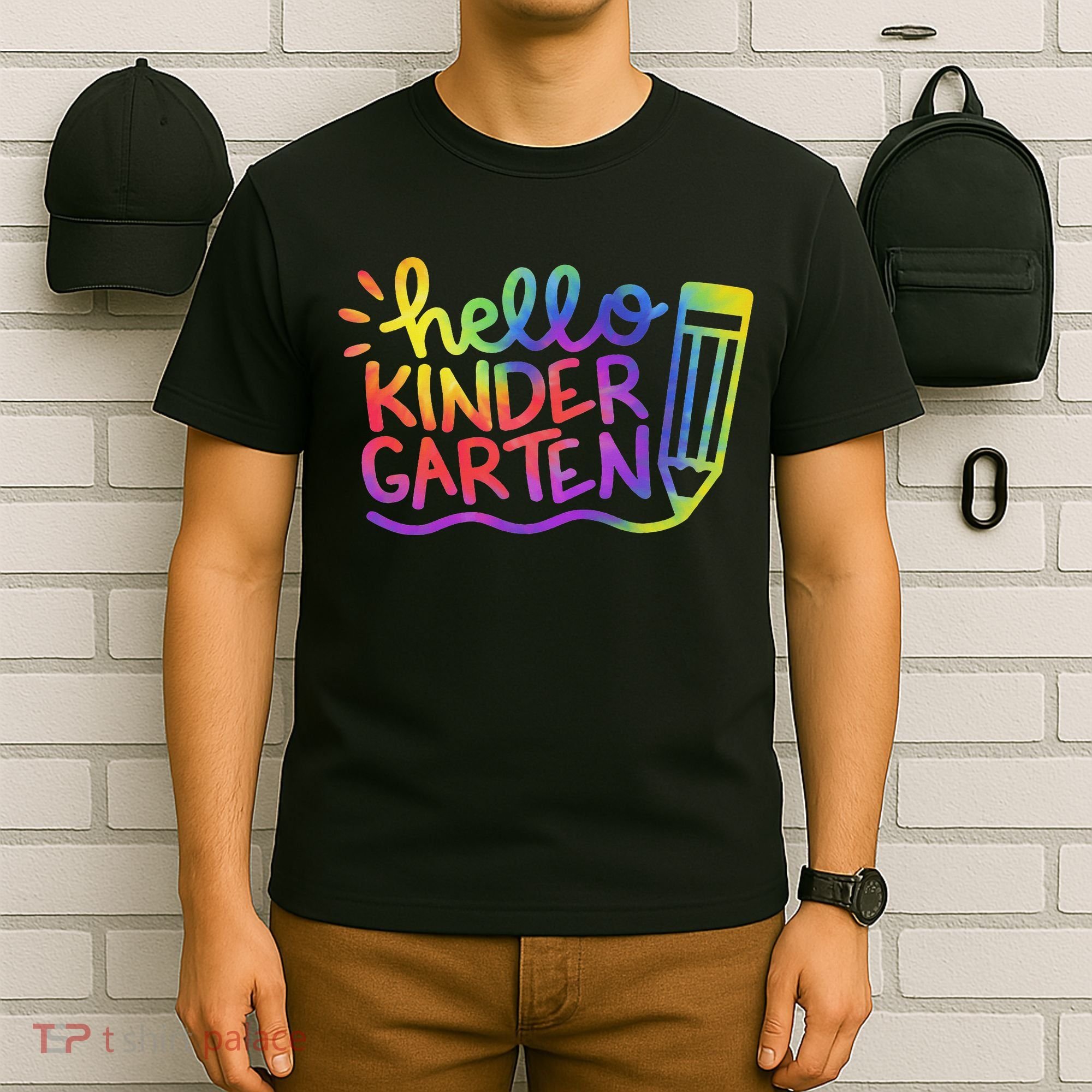 Hello Kindergarten Teacher Tie Dye Welcome Back To School T-Shirt