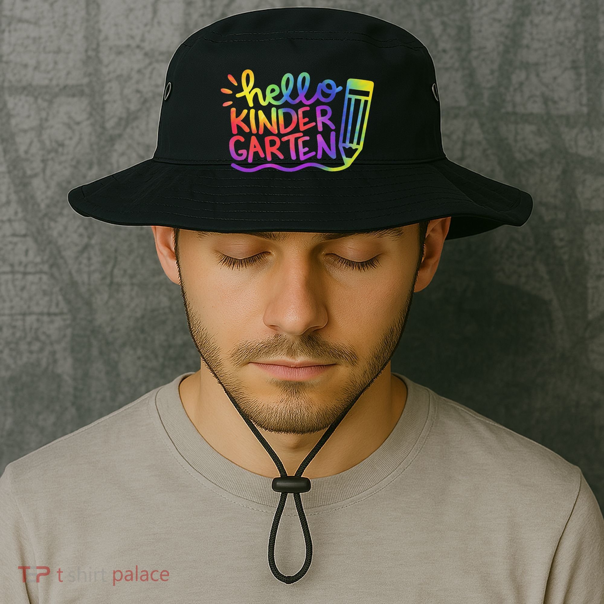 Hello Kindergarten Teacher Tie Dye Welcome Back To School Bucket Hat