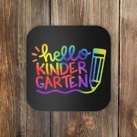 Hello Kindergarten Teacher Tie Dye Welcome Back To School Coaster thumb 0
