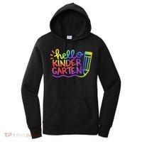 Hello Kindergarten Teacher Tie Dye Welcome Back To School Women's Hoodie thumb 0