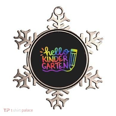 Hello Kindergarten Teacher Tie Dye Welcome Back To School Ornament