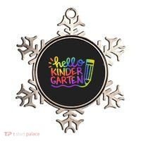 Hello Kindergarten Teacher Tie Dye Welcome Back To School Ornament thumb 0