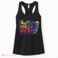 Hello Kindergarten Teacher Tie Dye Welcome Back To School Women's Tank Top thumb 0
