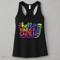 Hello Kindergarten Teacher Tie Dye Welcome Back To School Women's Tank Top thumb 3