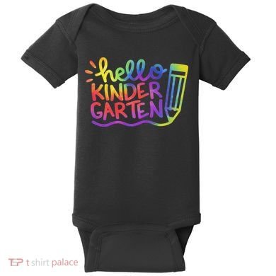 Hello Kindergarten Teacher Tie Dye Welcome Back To School Baby Bodysuit