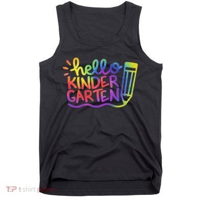 Hello Kindergarten Teacher Tie Dye Welcome Back To School Tank Top