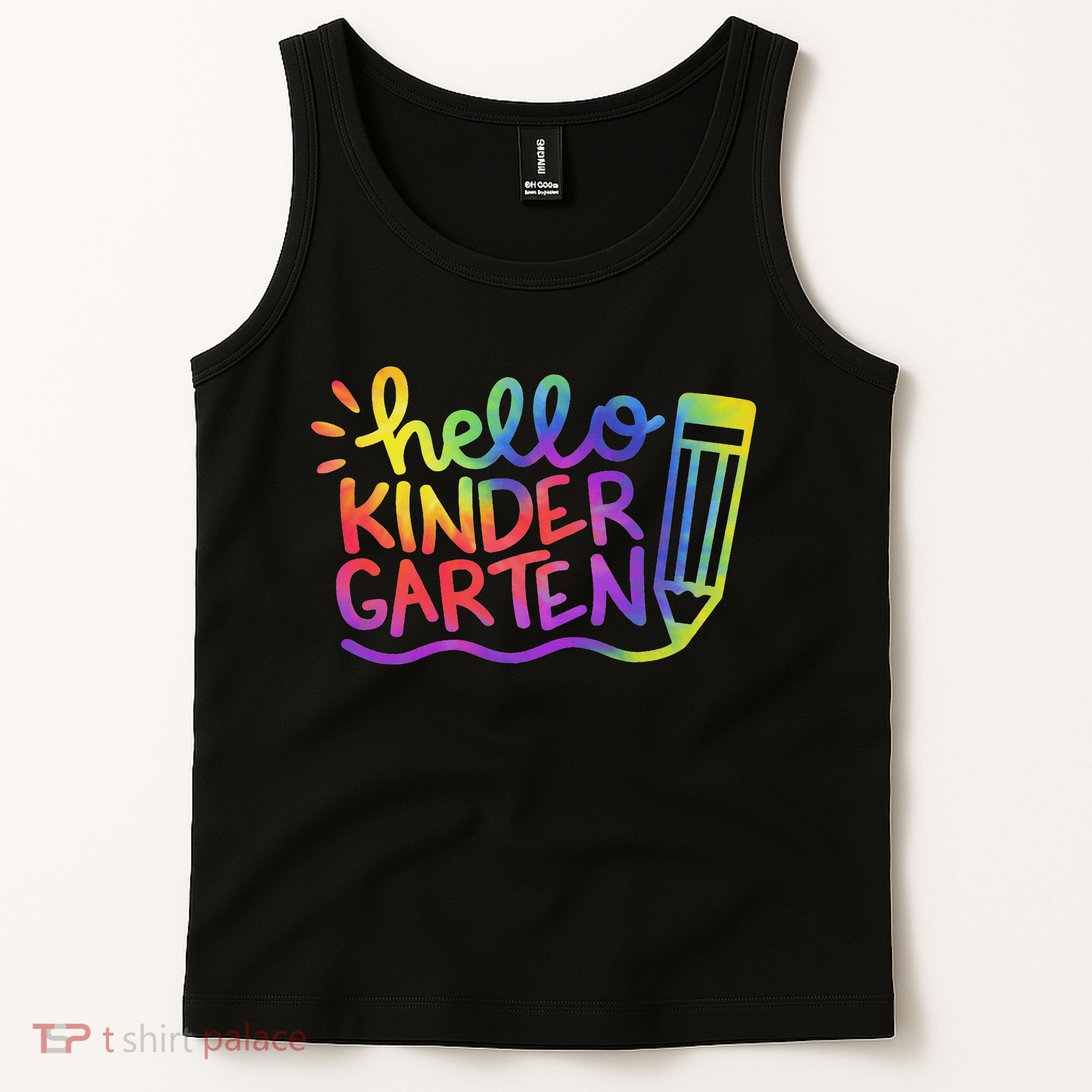 Hello Kindergarten Teacher Tie Dye Welcome Back To School Tank Top