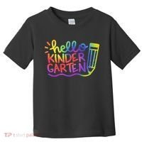 Hello Kindergarten Teacher Tie Dye Welcome Back To School Toddler T-Shirt thumb 0