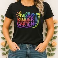 Hello Kindergarten Teacher Tie Dye Welcome Back To School Women's T-Shirt thumb 2