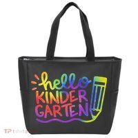 Hello Kindergarten Teacher Tie Dye Welcome Back To School Tote Bag thumb 0