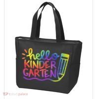 Hello Kindergarten Teacher Tie Dye Welcome Back To School Tote Bag thumb 3