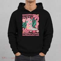 Howdy Kindergarten Western Kindergarten Vibe Teacher Cowgirl Hoodie thumb 0