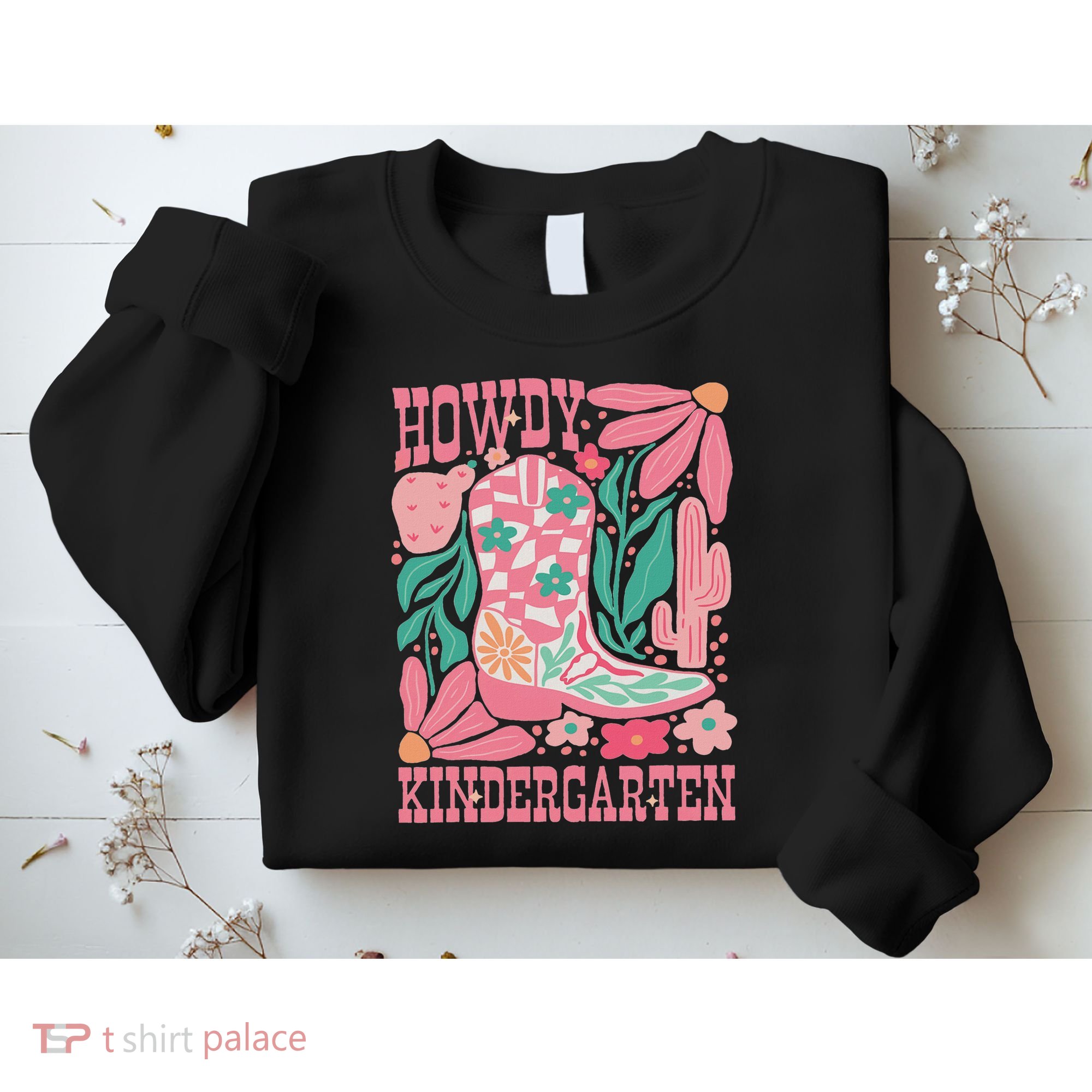Howdy Kindergarten Western Kindergarten Vibe Teacher Cowgirl Sweatshirt