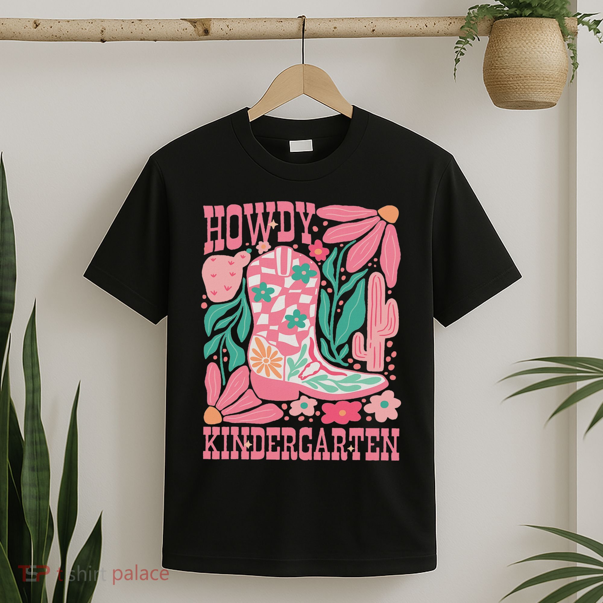 Howdy Kindergarten Western Kindergarten Vibe Teacher Cowgirl T-Shirt