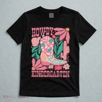 Howdy Kindergarten Western Kindergarten Vibe Teacher Cowgirl T-Shirt thumb 5
