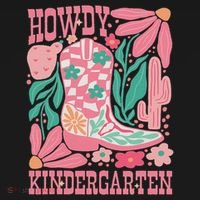 Howdy Kindergarten Western Kindergarten Vibe Teacher Cowgirl T-Shirt thumb 7