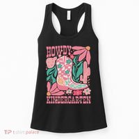 Howdy Kindergarten Western Kindergarten Vibe Teacher Cowgirl Women's Tank Top thumb 0
