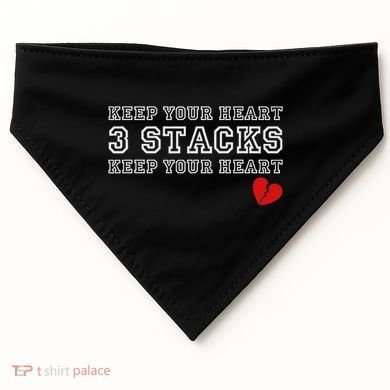 Heartbreak Keep Your Heart Three Stacks USA-Made Doggie Bandana