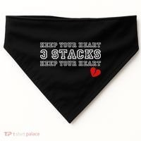 Heartbreak Keep Your Heart Three Stacks USA-Made Doggie Bandana thumb 0