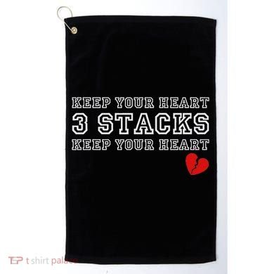 Heartbreak Keep Your Heart Three Stacks Golf Towel