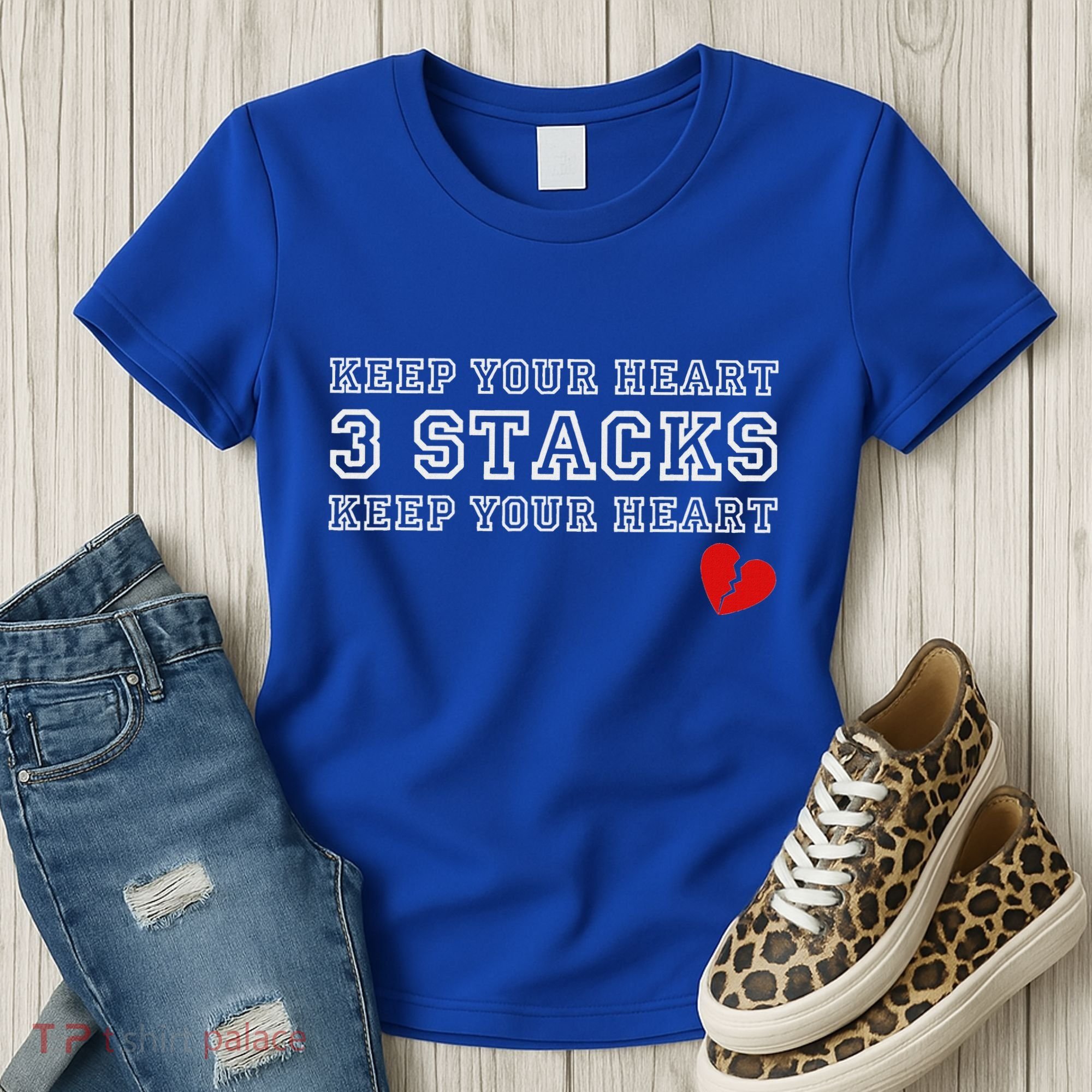 Heartbreak Keep Your Heart Three Stacks Women's T-Shirt