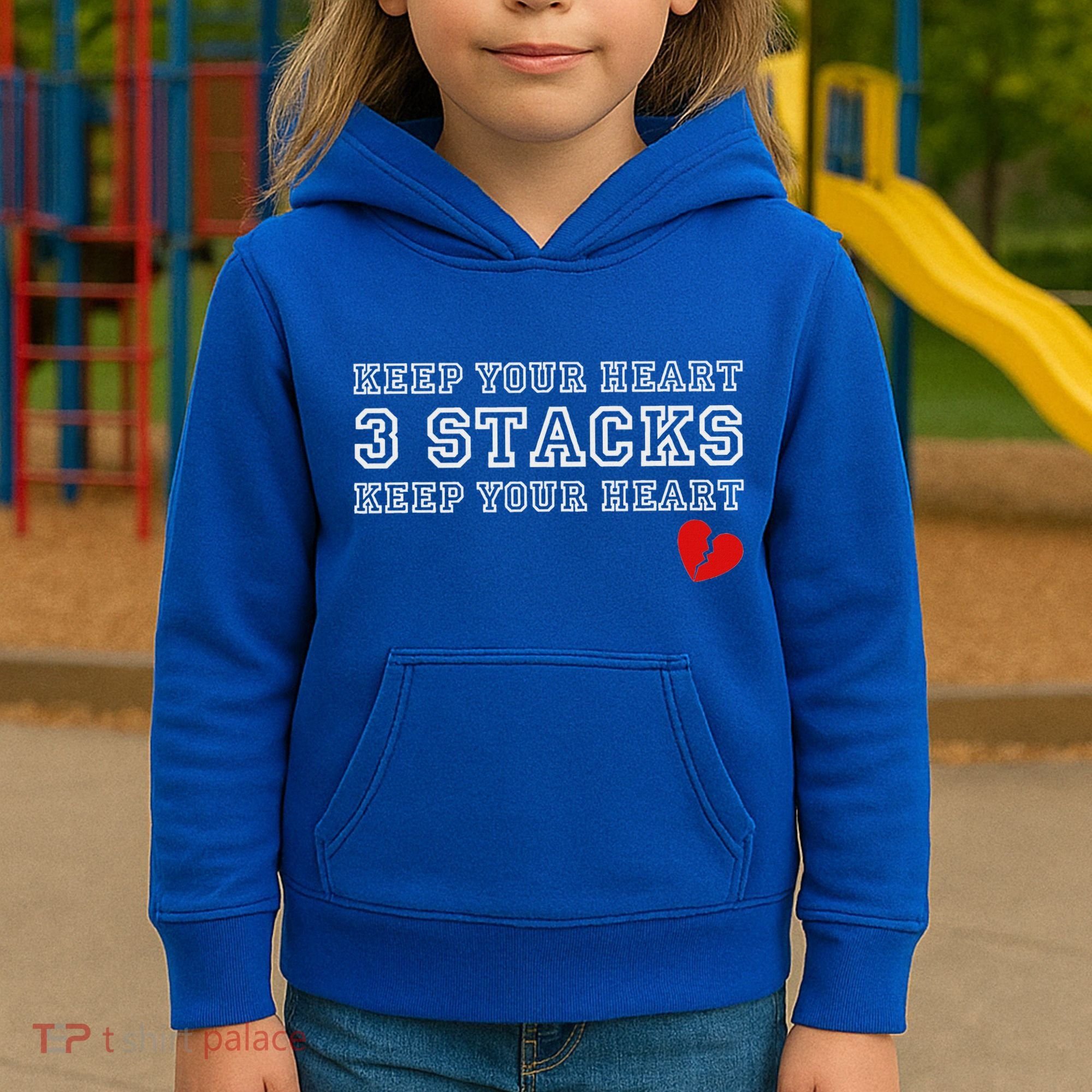 Heartbreak Keep Your Heart Three Stacks Kids Hoodie
