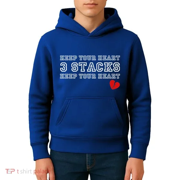 Heartbreak Keep Your Heart Three Stacks Kids Hoodie