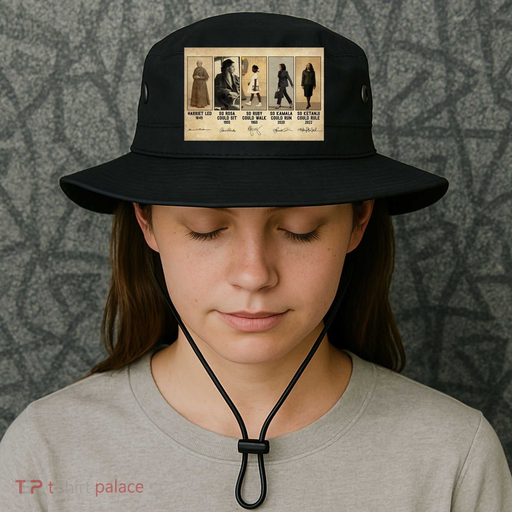 Harriet Led 1849 So Rosa Could Sit 1955 So Ru Bucket Hat