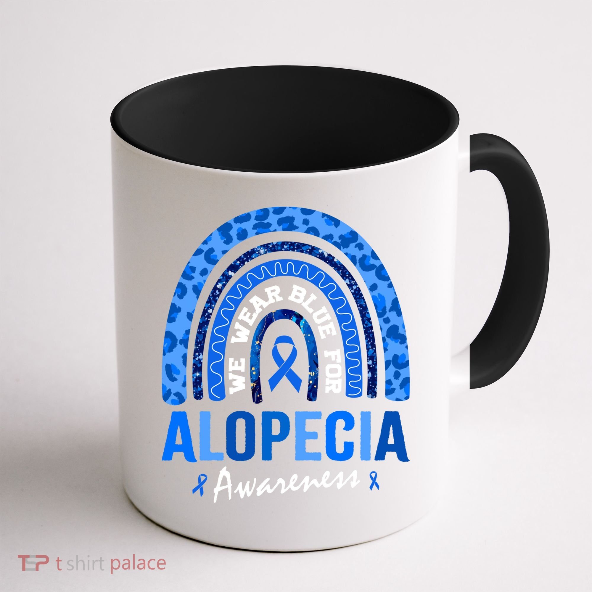 Hair Loss Areata Blue Lopecia Awareness Gift Coffee Mug