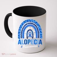 Hair Loss Areata Blue Lopecia Awareness Gift Coffee Mug thumb 0