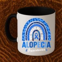 Hair Loss Areata Blue Lopecia Awareness Gift Coffee Mug thumb 2