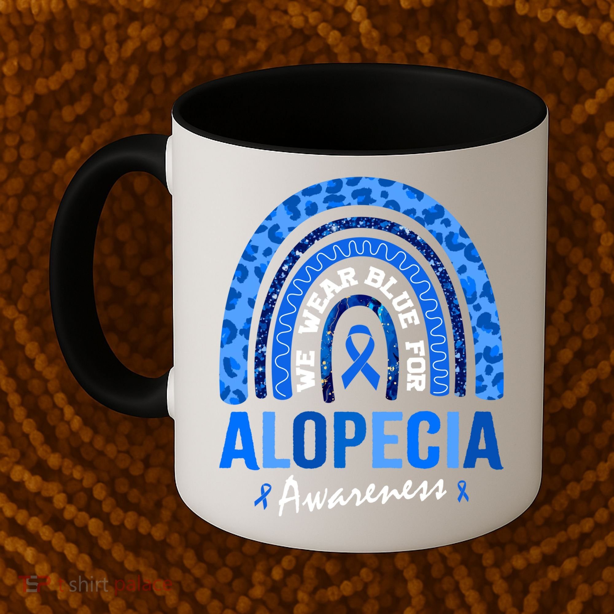 Hair Loss Areata Blue Lopecia Awareness Gift Coffee Mug