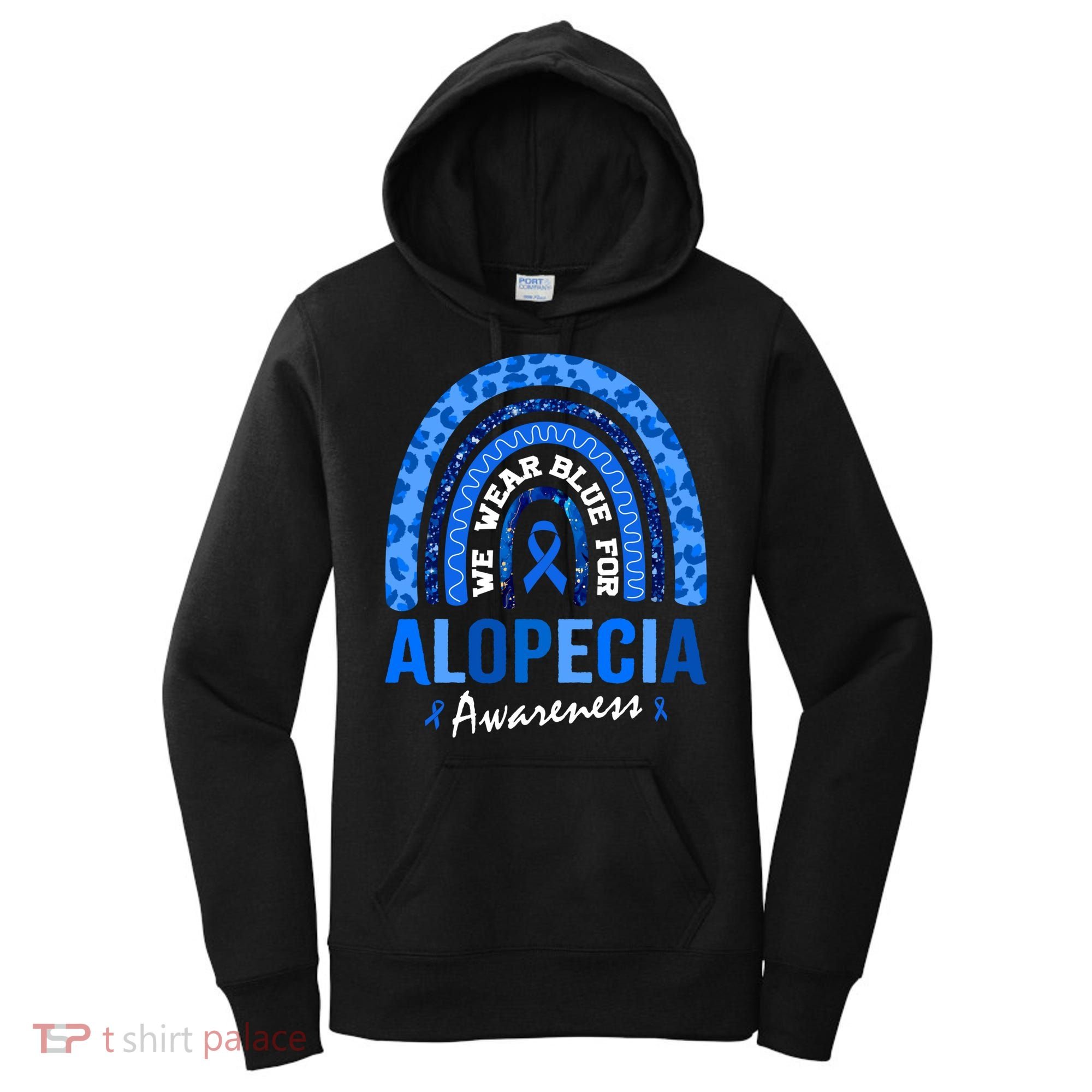 Hair Loss Areata Blue Lopecia Awareness Gift Women's Hoodie