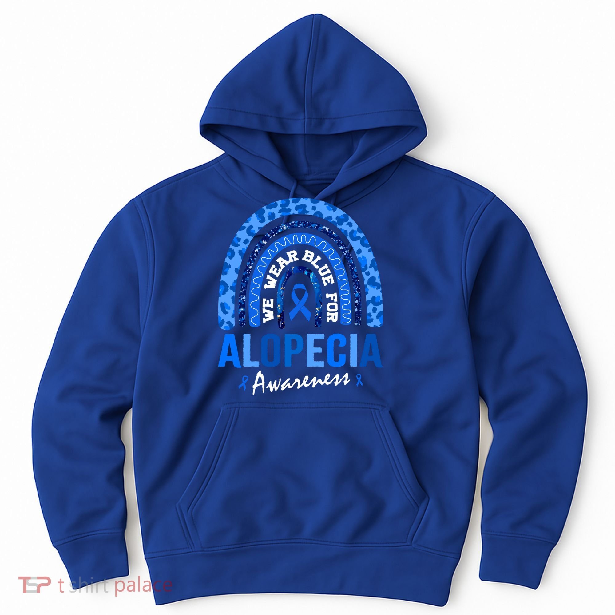 Hair Loss Areata Blue Lopecia Awareness Gift Hoodie
