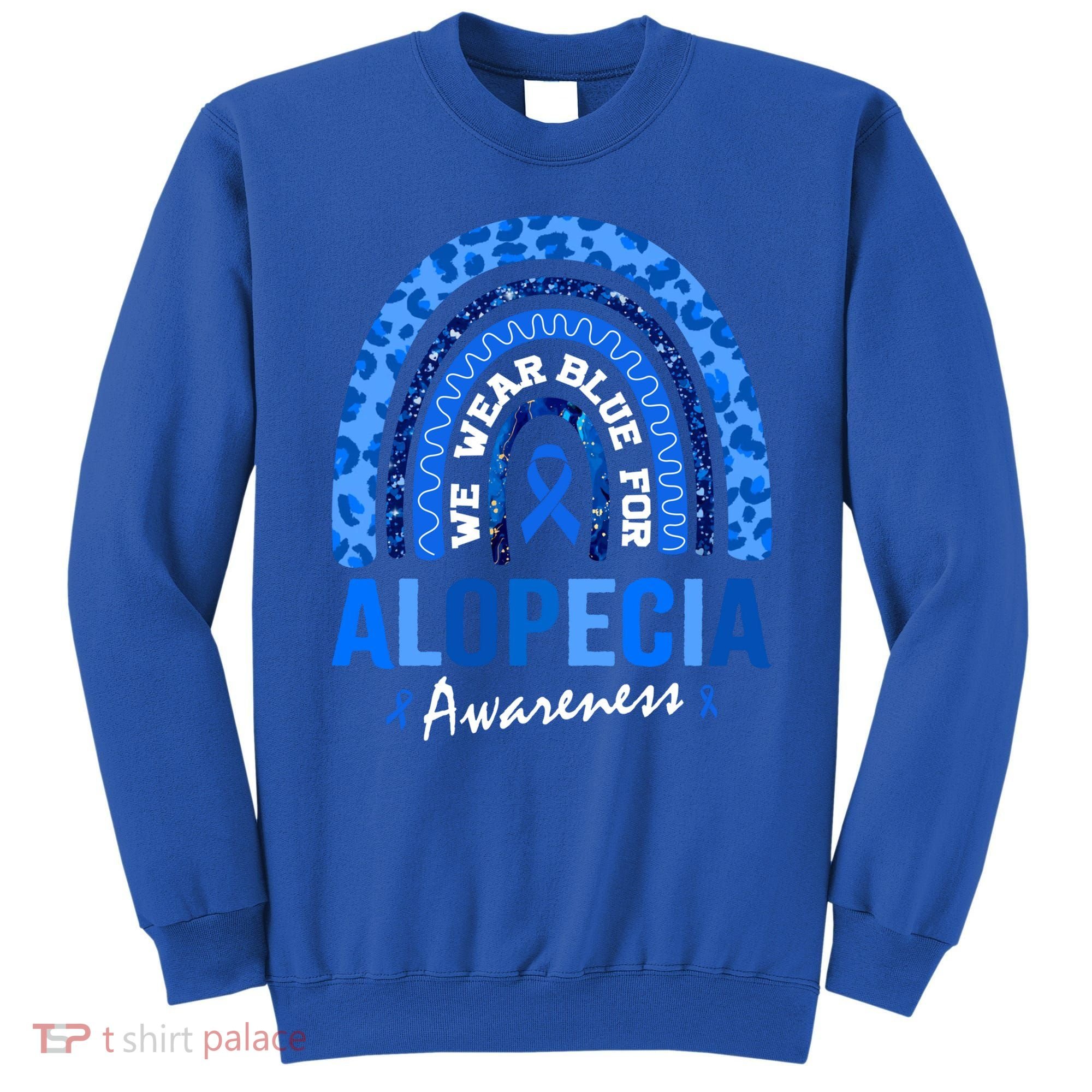 Hair Loss Areata Blue Lopecia Awareness Gift Sweatshirt