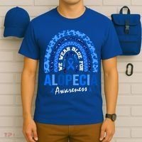 Hair Loss Areata Blue Lopecia Awareness Gift T-Shirt thumb 6