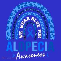 Hair Loss Areata Blue Lopecia Awareness Gift T-Shirt thumb 7
