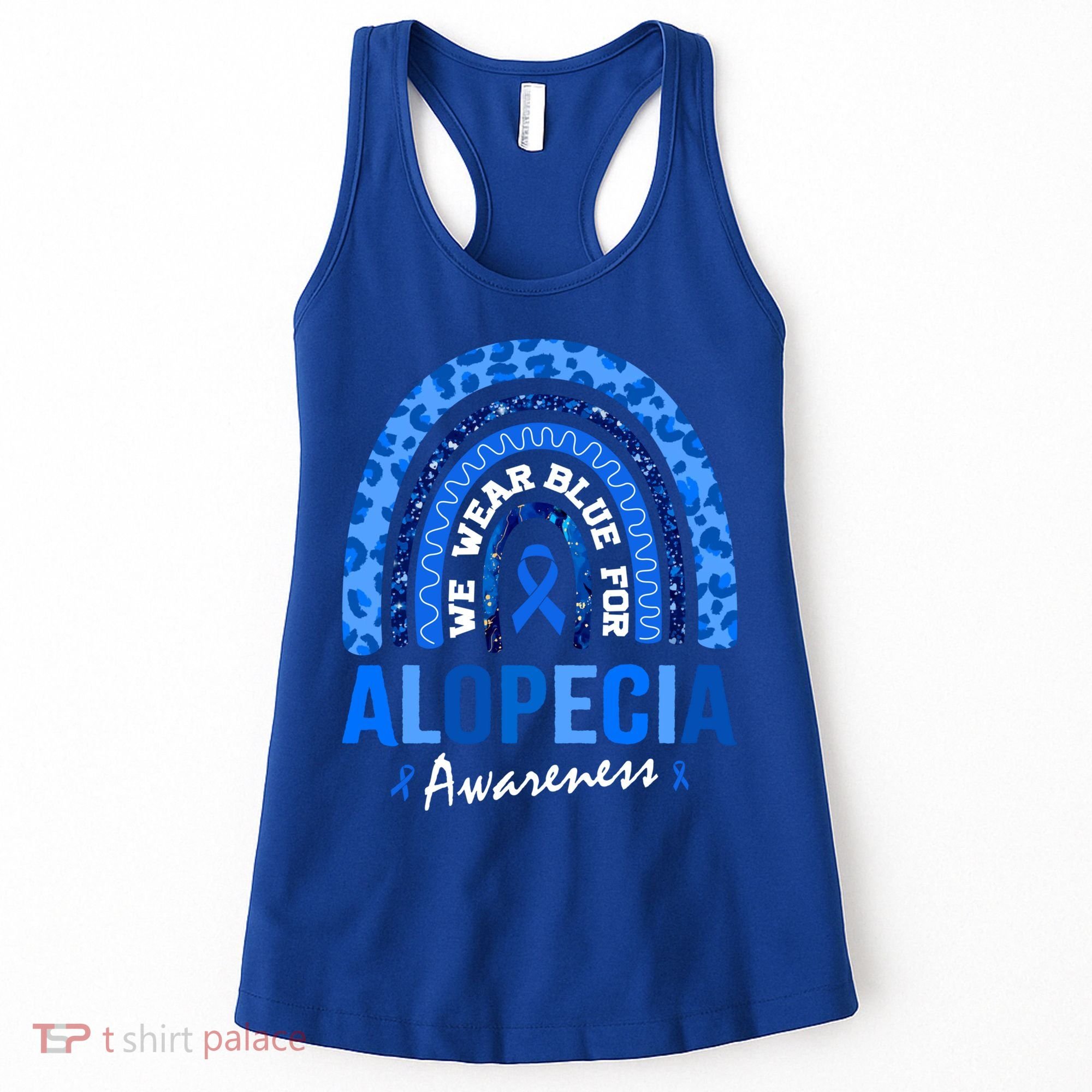 Hair Loss Areata Blue Lopecia Awareness Gift Women's Tank Top